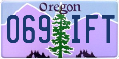 OR license plate 069IFT