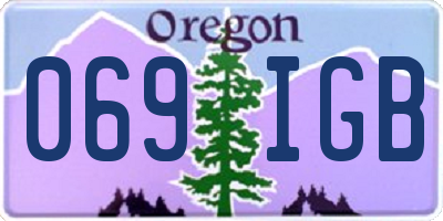 OR license plate 069IGB