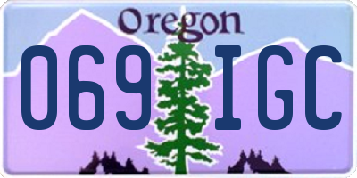 OR license plate 069IGC