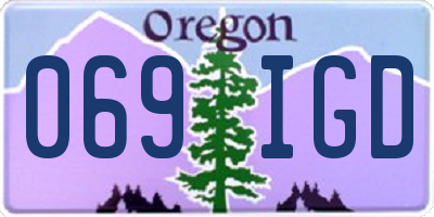 OR license plate 069IGD