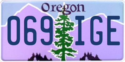 OR license plate 069IGE
