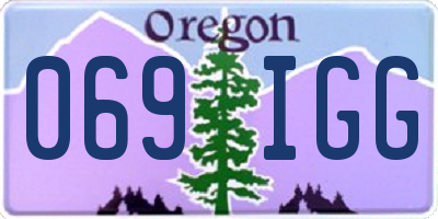 OR license plate 069IGG