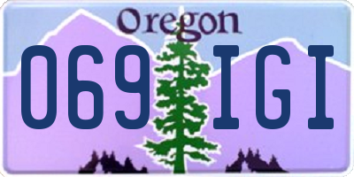 OR license plate 069IGI