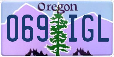 OR license plate 069IGL