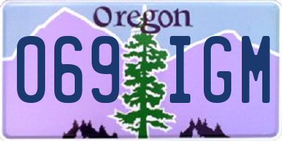 OR license plate 069IGM