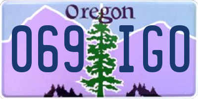 OR license plate 069IGO