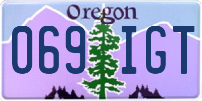 OR license plate 069IGT