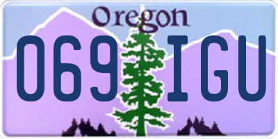 OR license plate 069IGU