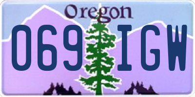 OR license plate 069IGW