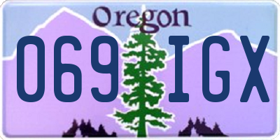 OR license plate 069IGX