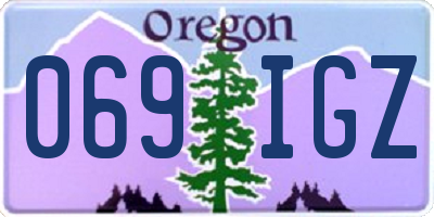 OR license plate 069IGZ