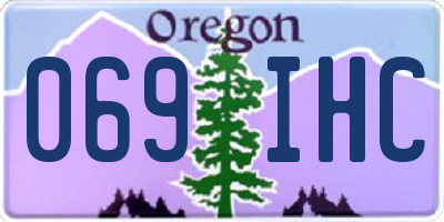 OR license plate 069IHC