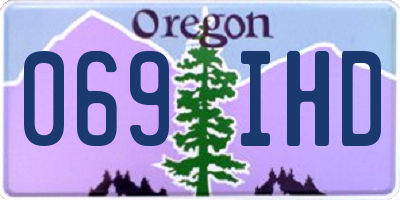 OR license plate 069IHD