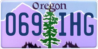 OR license plate 069IHG