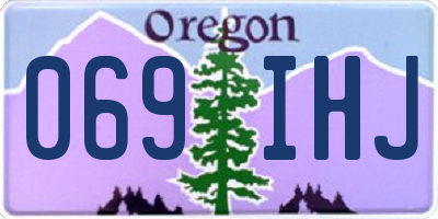 OR license plate 069IHJ