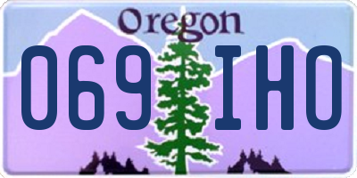 OR license plate 069IHO