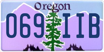 OR license plate 069IIB