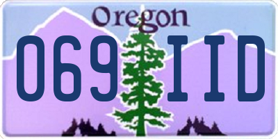 OR license plate 069IID