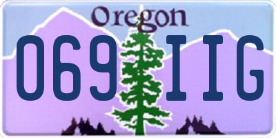 OR license plate 069IIG