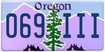 OR license plate 069III