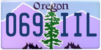 OR license plate 069IIL