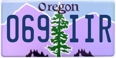 OR license plate 069IIR