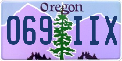 OR license plate 069IIX