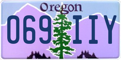 OR license plate 069IIY