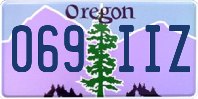 OR license plate 069IIZ