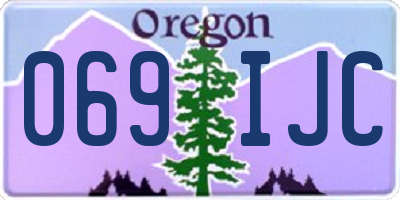 OR license plate 069IJC
