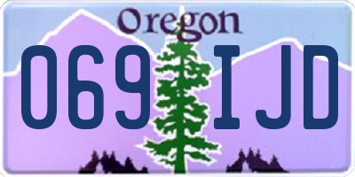 OR license plate 069IJD