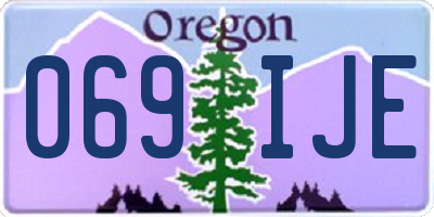 OR license plate 069IJE