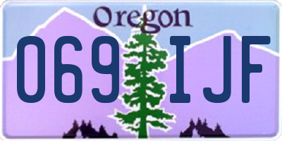 OR license plate 069IJF