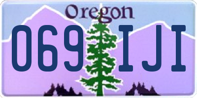 OR license plate 069IJI