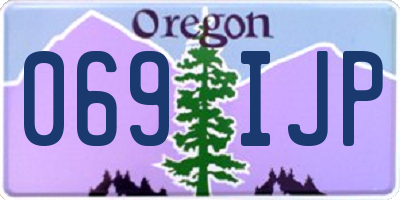 OR license plate 069IJP