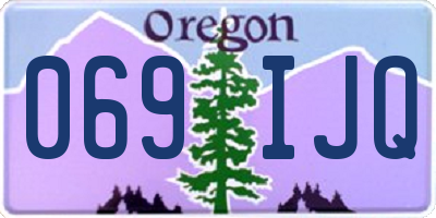 OR license plate 069IJQ