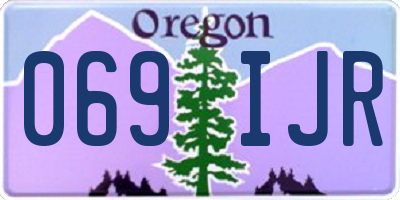 OR license plate 069IJR