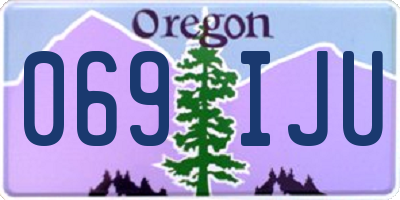 OR license plate 069IJU