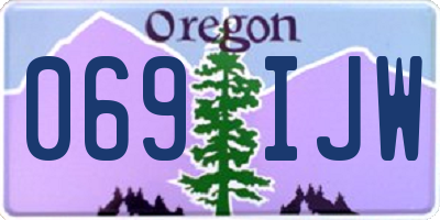 OR license plate 069IJW