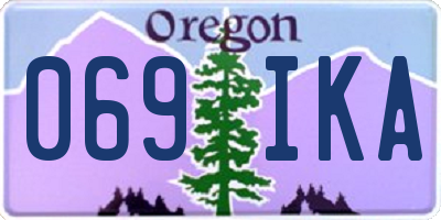 OR license plate 069IKA