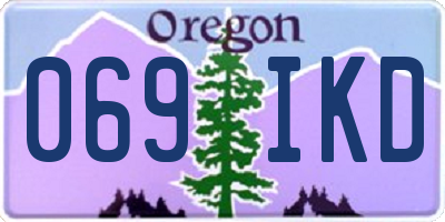 OR license plate 069IKD