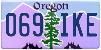 OR license plate 069IKE