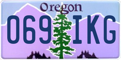 OR license plate 069IKG