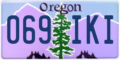 OR license plate 069IKI
