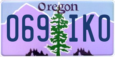 OR license plate 069IKO