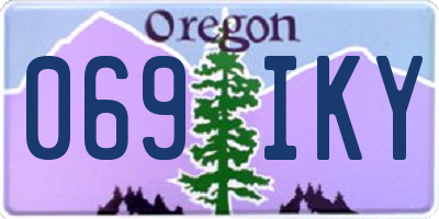 OR license plate 069IKY