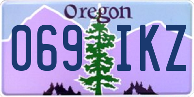 OR license plate 069IKZ