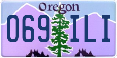 OR license plate 069ILI