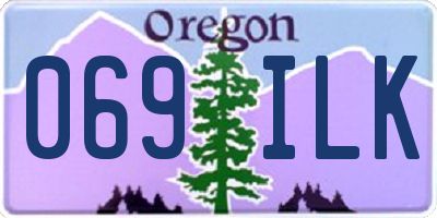 OR license plate 069ILK
