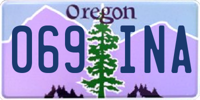 OR license plate 069INA